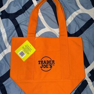 Mini Trader Joe's Orange Tote Bag Halloween edition